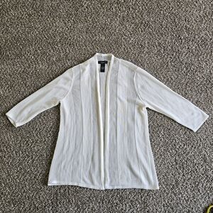 Grace Karin White Boho Cropped Shrug Cardigan Open Front, Knit Bolero,